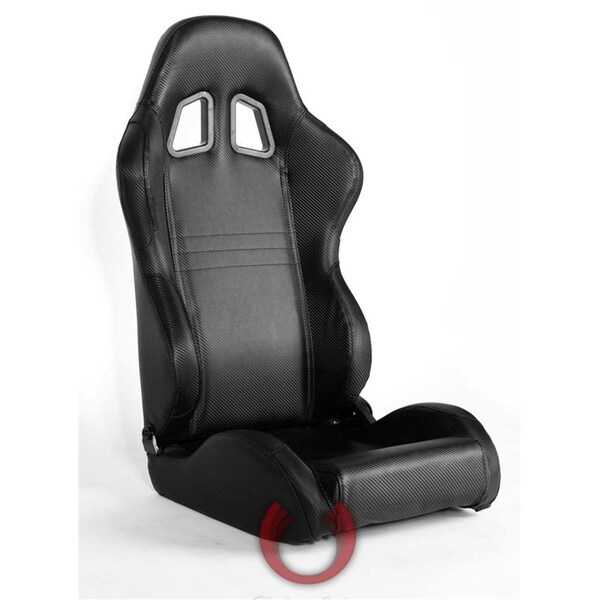 Omnisports Carbon Fiber PVC Universal Racing Seats - Black OM3363823 - main